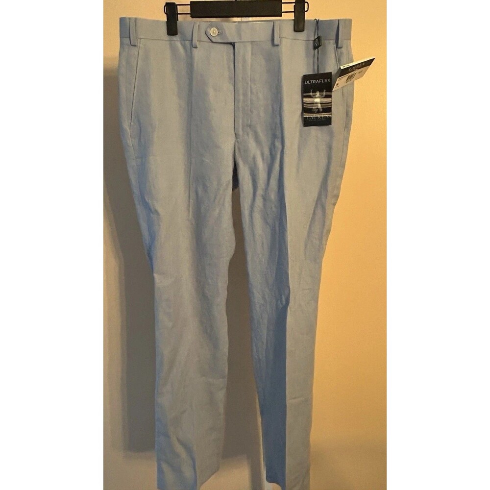 Mens RALPH LAUREN dress pants 36x32 Light Blue ULTRA FLEX Lightweight Preppy - Picture 9 of 16
